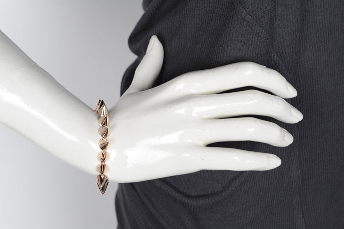 Small Sterling Silver Cone Bracelet in Rose Gold - Elegant Minimalist Jewelry for Women, Perfect for Everyday Wear & Special Occasions