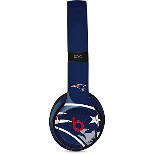 Official NFL New England Patriots Large Logo Skin Decal for Beats Solo 3 Wireless Headphones - Durable Vinyl Wrap for Sports Fans, Music Lovers & Patriots Supporters - Perfect for Game Day, Workouts & Travel