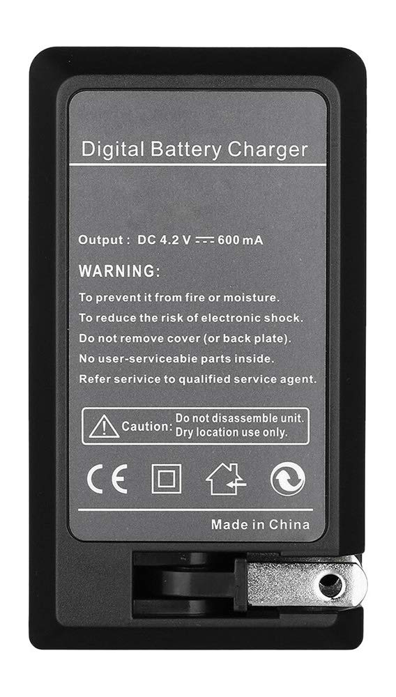 Amsahr Digital Replacement Camera & Camcorder Mini Battery Travel Charger - Gray (CH-JVCSSL50-1CT) | Compatible with JVC Cameras | Portable Power Solution for Travel & Outdoor Photography