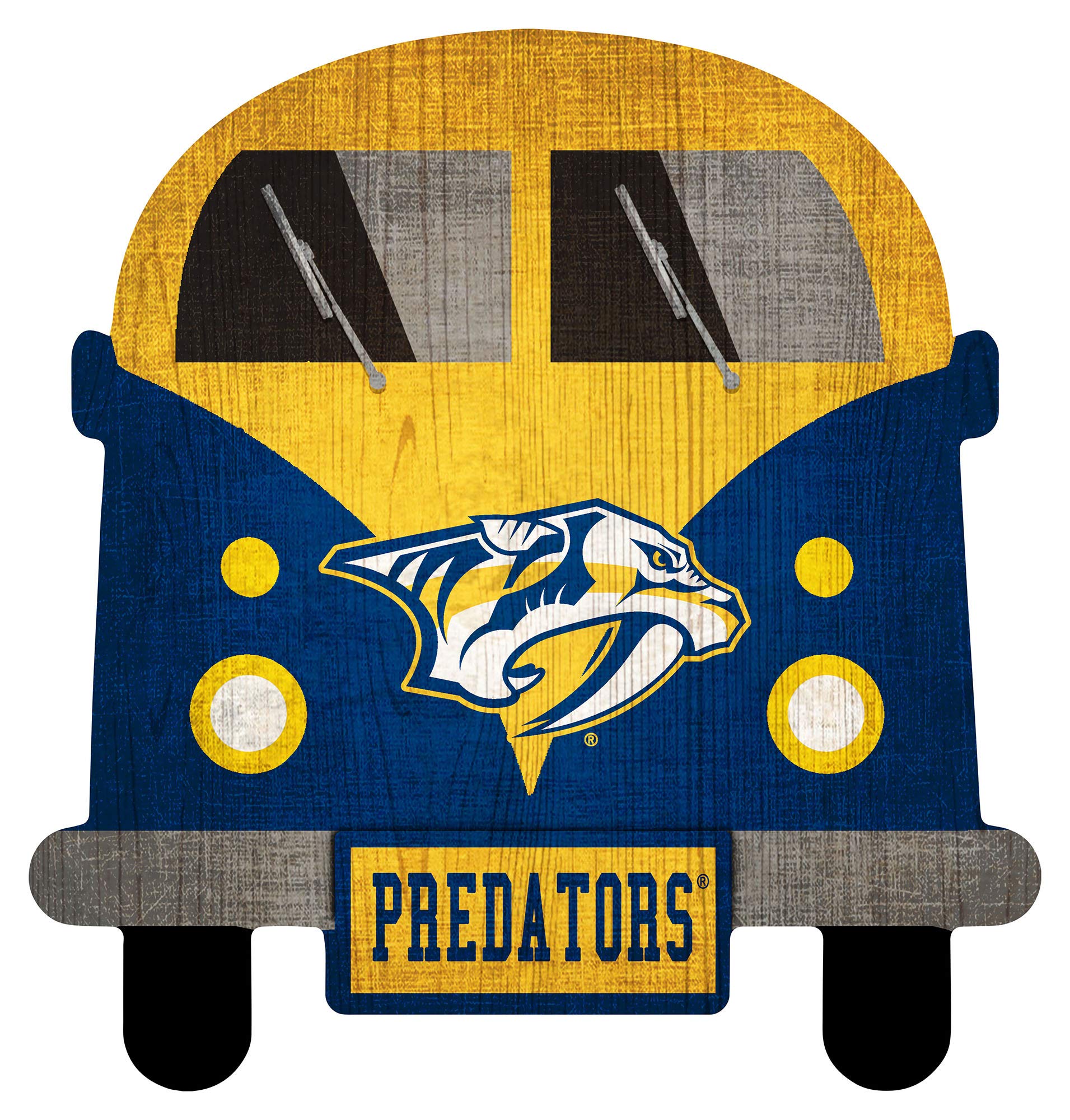 Fan Creations NHL 12 Inch Team Bus Sign - Officially Licensed Metal Wall Decor for Hockey Fans - Perfect for Game Room, Man Cave, or Sports Bar Decor