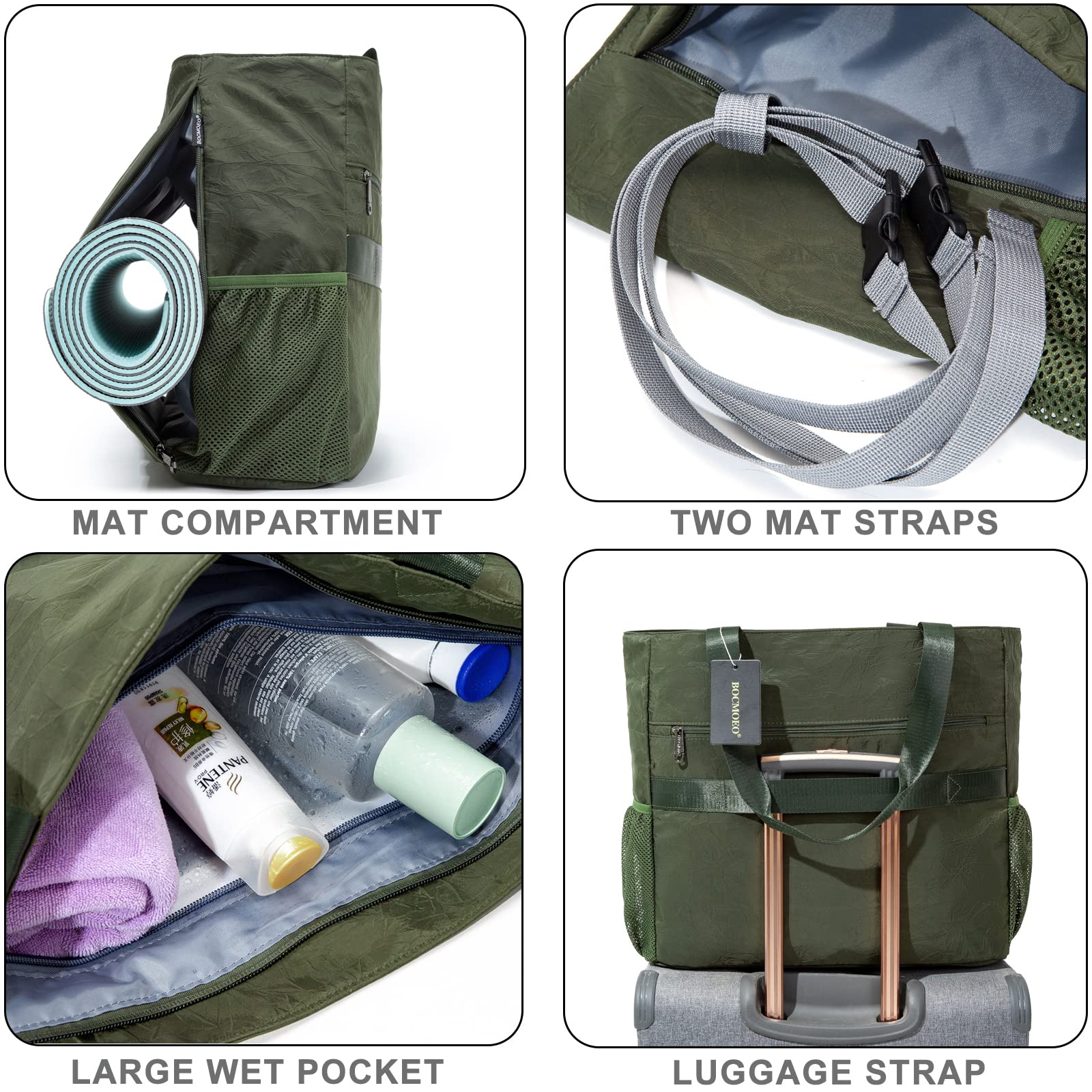 Premium Waterproof Yoga Mat Bag with Shoulder Strap - Yoga Mat Holder & Wet Pocket for Gym, Pilates, Travel, Beach - Ideal for Yoga Enthusiasts & Fitness Lovers