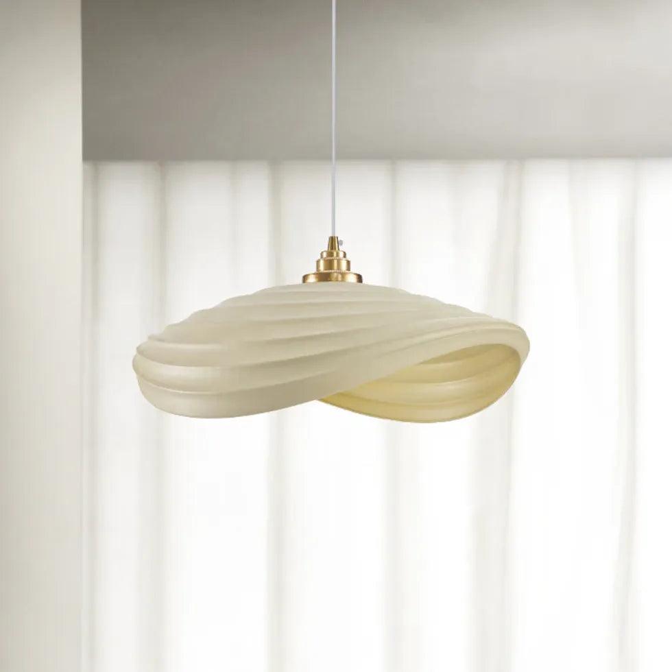 Modern Wave-Shaped White Pendant Light for Dining Room - Elegant Ceiling Lighting Fixture for Kitchen Island, Breakfast Nook & Contemporary Home Decor