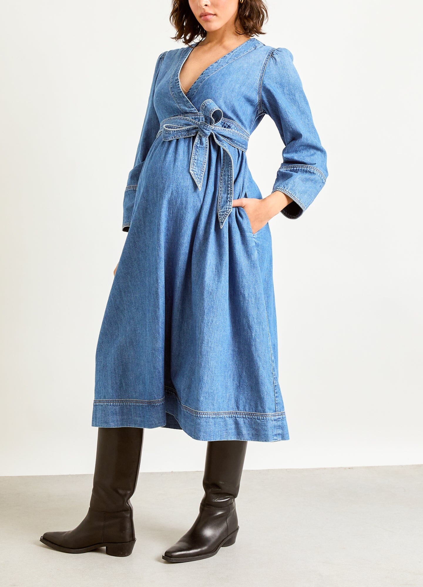 Stylish Denim Carolina Dress for Women - Casual & Comfortable Outfit for Everyday Wear, Date Nights & Office Attire
