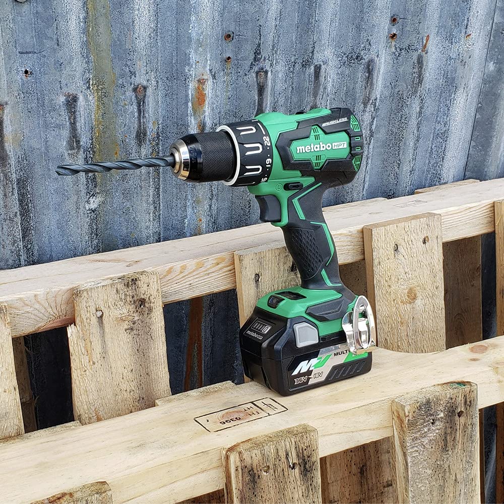 Metabo HPT 18V Cordless Hammer Drill with 2 Batteries (5.0Ah & 3.0Ah) | 1/2