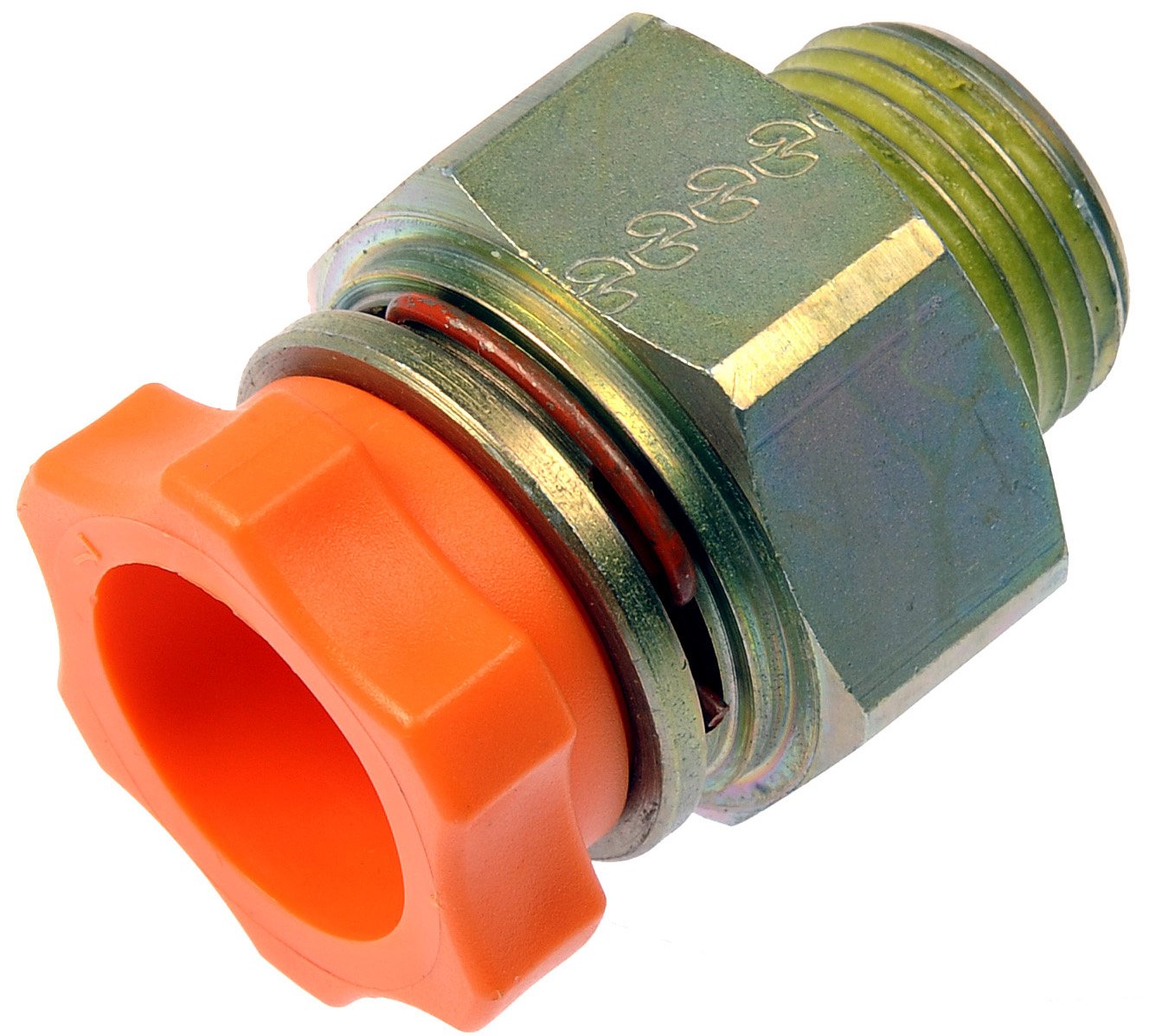 Dorman 800-705 Oil Cooler Line Connector - Compatible with Select Ford, Chevy & Dodge Models - High Performance Replacement Part for Engine Cooling System Maintenance