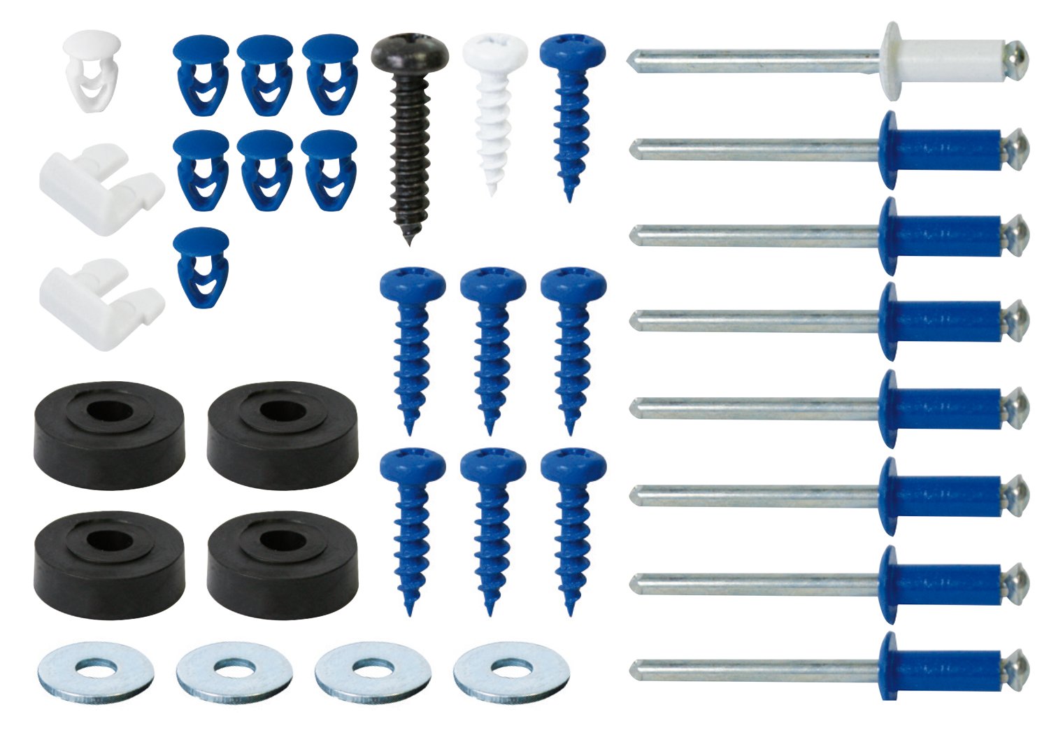 Complete Black License Plate Mounting Kit with 8 Nuts, Bolts, Lugs & 4 Screws (2mm) - Perfect for Car, Truck & Motorcycle Registration Plate Installation