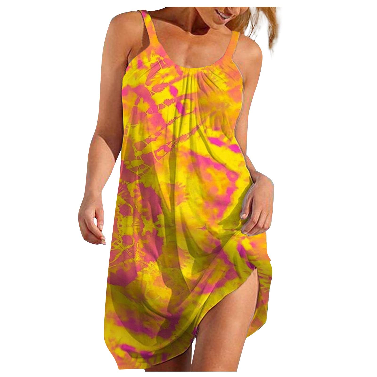 Sexy Women's Halter Sling Dress - Boho Printed Sleeveless Summer Beach Dress for Casual Wear & Elegant Occasions | Perfect for Vacations, Pool Parties and Date Nights