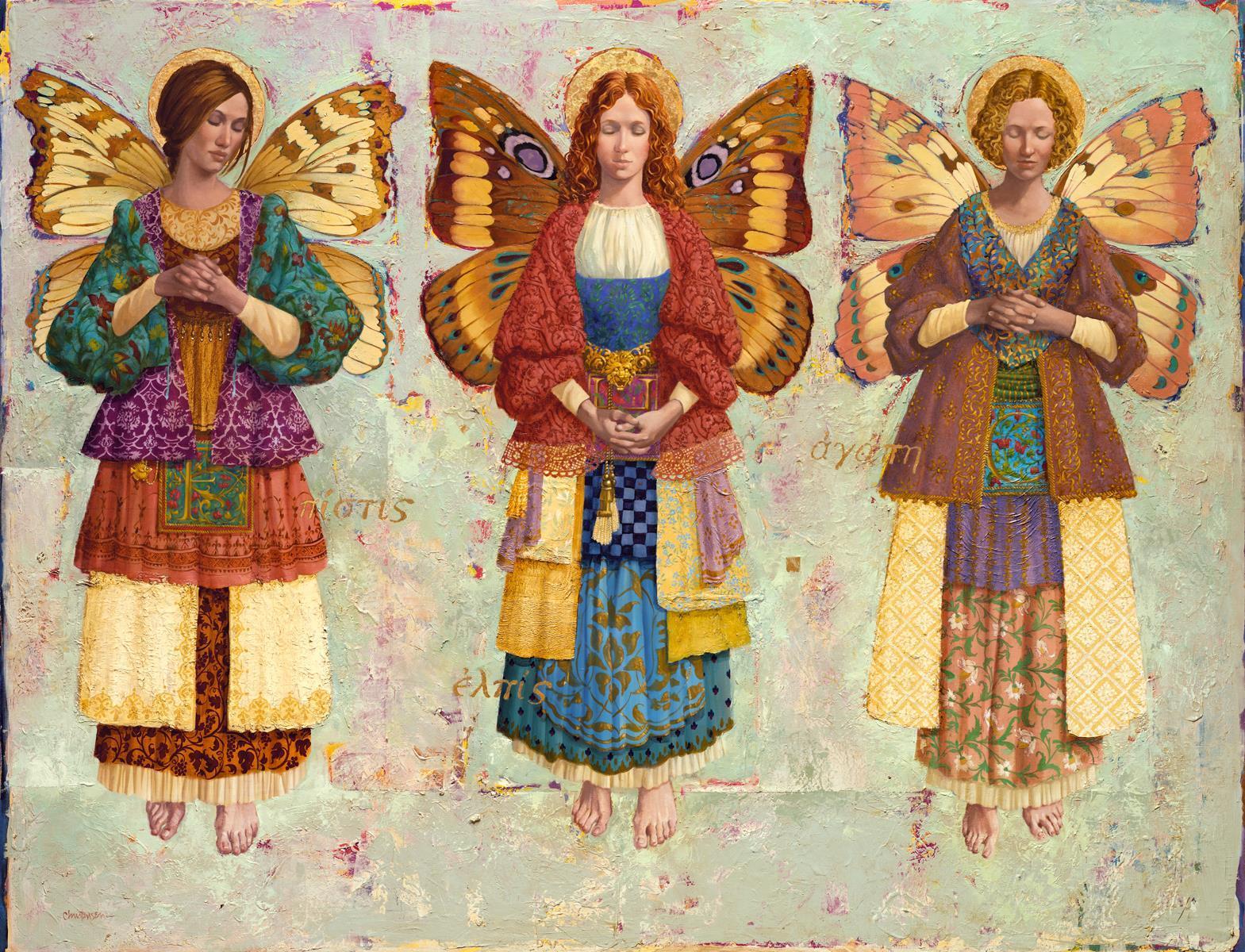 Faith, Hope and Charity - Inspirational Wall Art Decor for Home, Office & Church - Perfect for Gifts & Spiritual Spaces