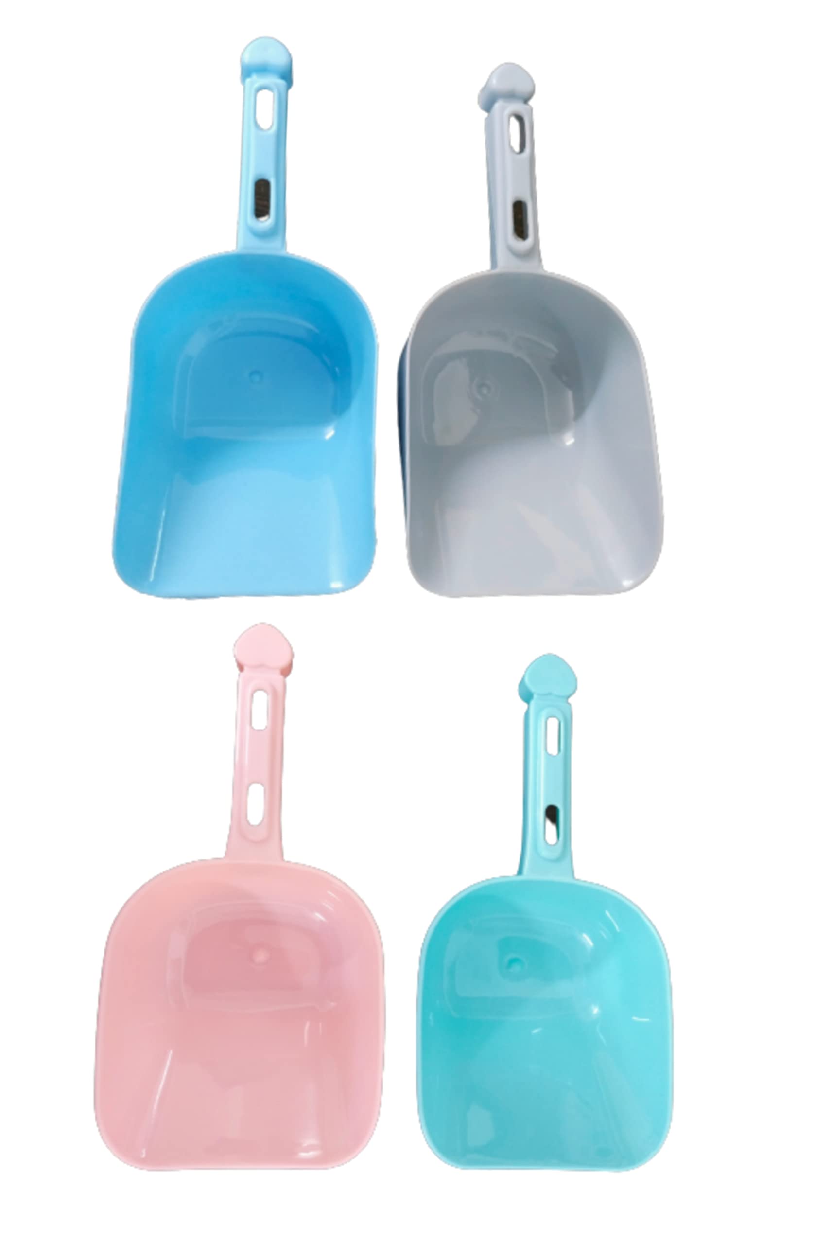 CSM Multipurpose Plastic Scoop Set - 4 Pack for Grain, Flour, Sugar, Coffee, Spices | Durable Kitchen Measuring Scoops for Baking, Cooking & Food Storage | BPA-Free Plastic Scoops with Ergonomic Handle