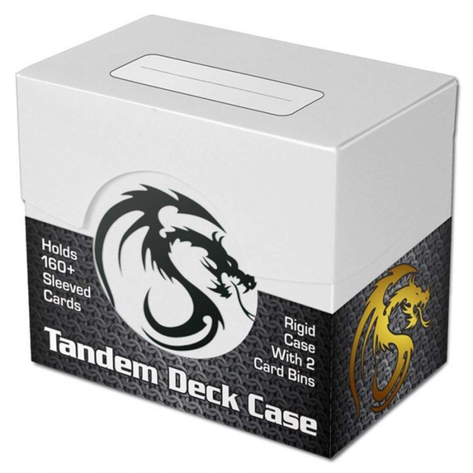BCW Supplies White Tandem Deck Case - Premium Card Storage for MTG, Pokemon & Yugioh - Perfect for Collectors, Tournaments & Game Nights