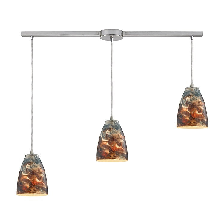 Modern 3-Light Linear Pendant Light Fixture - Sleek Minimalist Design for Kitchen Island, Dining Room or Living Room Lighting
