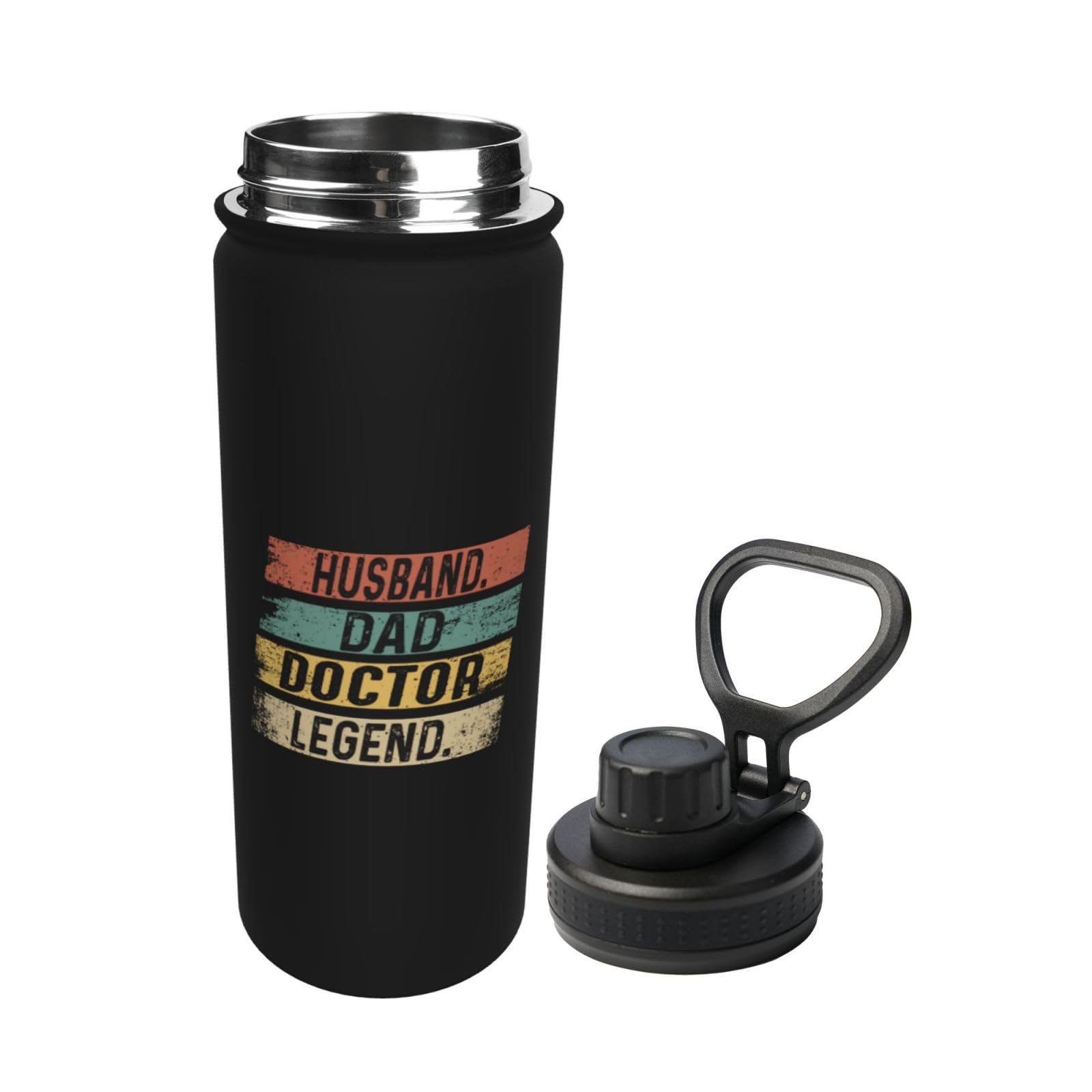 ZKLCRYTR 18OZ Insulated Water Bottle - Stainless Steel, Spout Lid for Sports & Outdoor