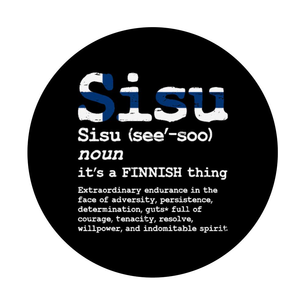 Finnish Sisu Print PopSockets Grip and Stand for Phones & Tablets - Durable Phone Accessory with Finnish Pride Design - Perfect for Travel, Work, and Daily Use