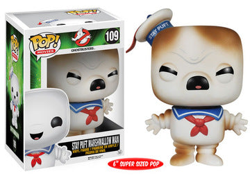 Ghostbusters Stay Puft Marshmallow Man 6-Inch Action Figure - Official Movie Collectible Toy for Fans & Display - Perfect for Halloween Decor & Nostalgic Gift Giving