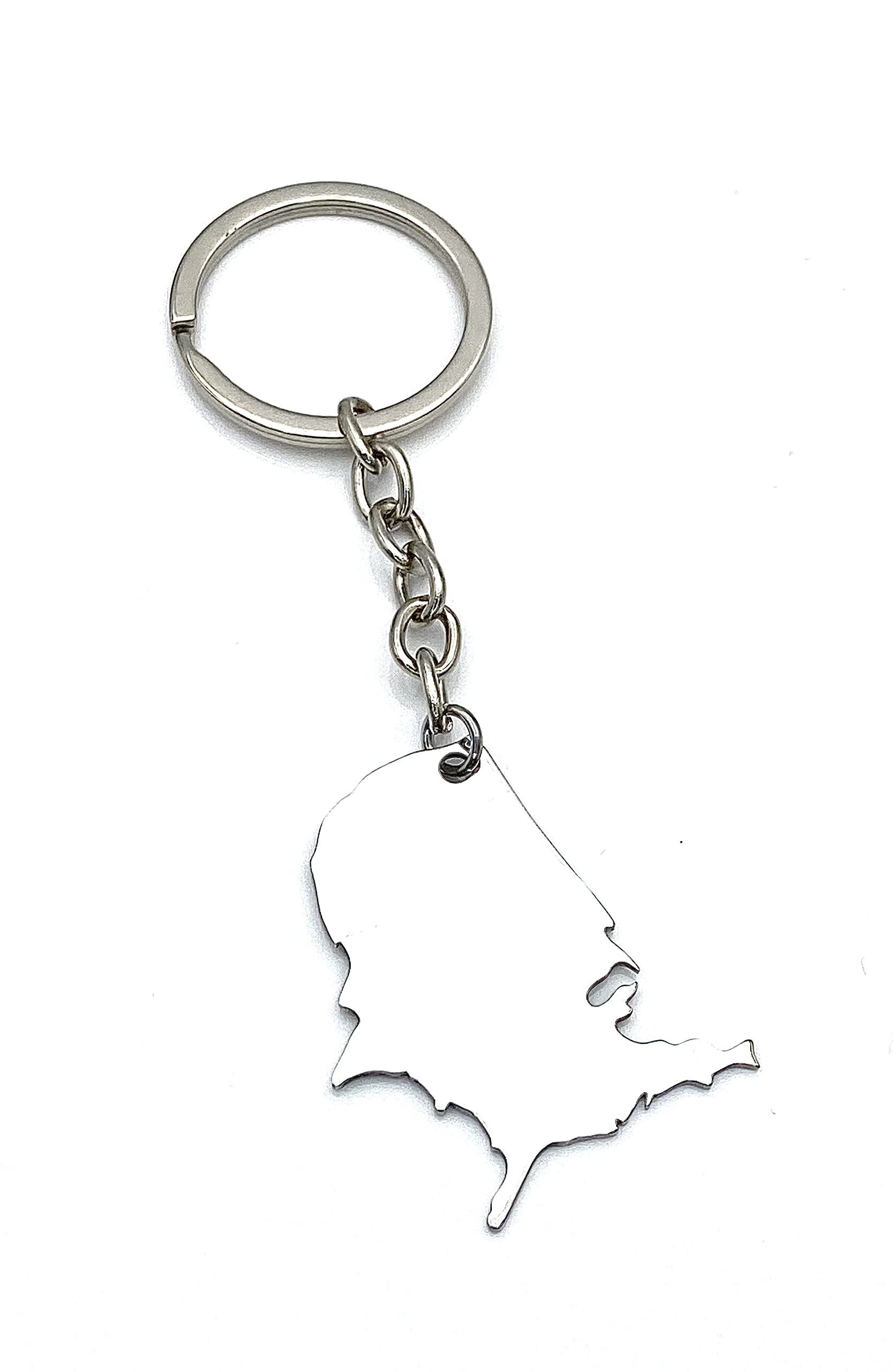 USA Map Keychain - American Flag Keyring Gift for New US Citizens, Mirror Finish Cut-Out Design - Perfect for Men & Women as Citizenship Present, Travel Souvenir or Patriotic Gift