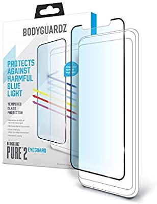 BodyGuardz Pure 2 Tempered Glass Screen Protector for iPhone X/Xs - Anti-Scratch, Bubble-Free Installation - Perfect for Work, Travel & Everyday Protection