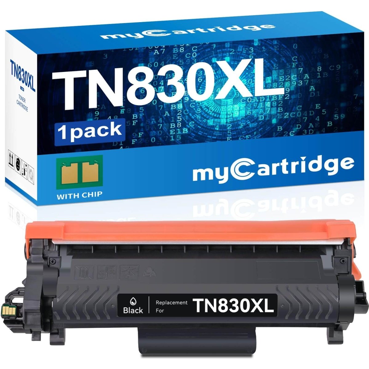 Brother TN830XL Compatible Toner Cartridge - High Yield Black (1 Pack) | Ideal for Office Printing, Home Use & Business Documents