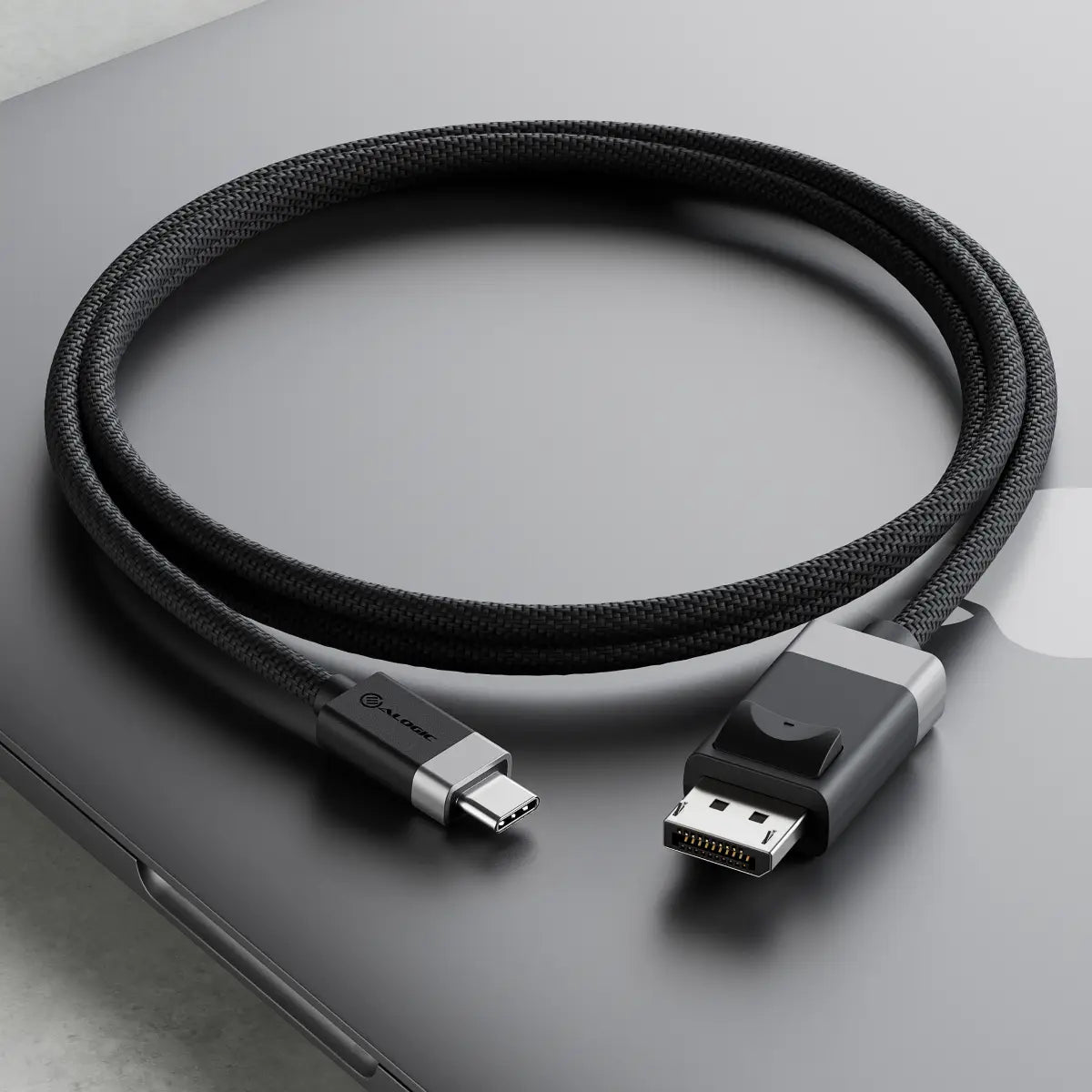 Fusion USB C to DisplayPort 1.2 Cable 6.6ft - 4K@60Hz High-Speed Video & Audio Adapter for MacBook Pro, Dell XPS, Surface Pro - Home Office & Gaming Setup