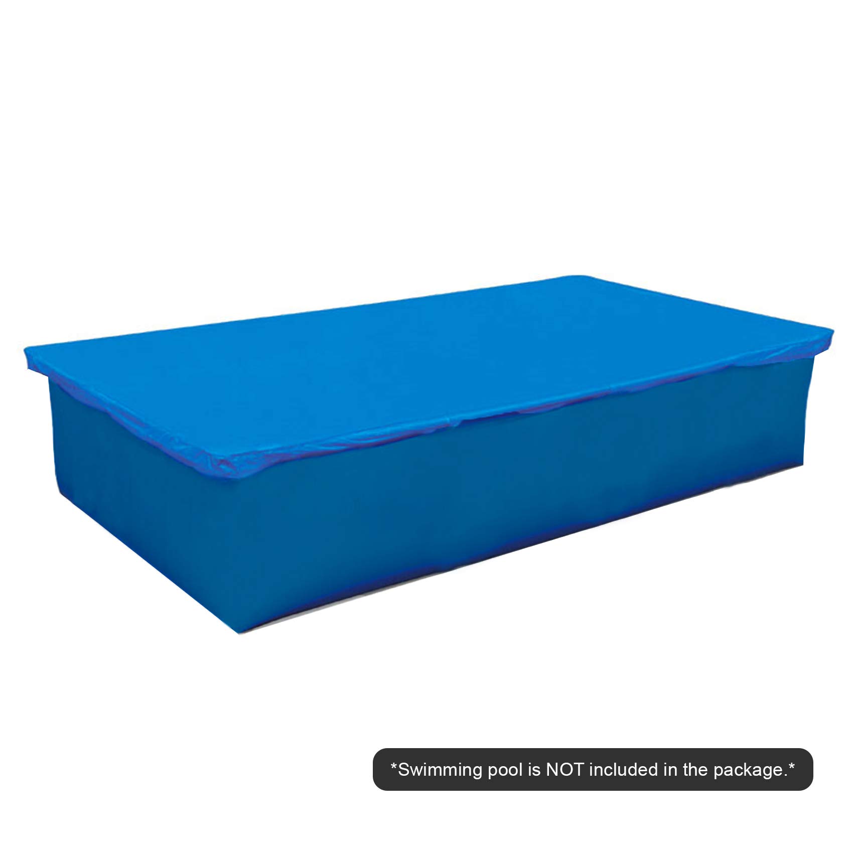 Heavy-Duty Blue Rectangular Pool Cover - Waterproof PE Material, Portable Protective Cover for Above Ground Swimming Pools - Perfect for Winter Protection, Debris Prevention & Safety