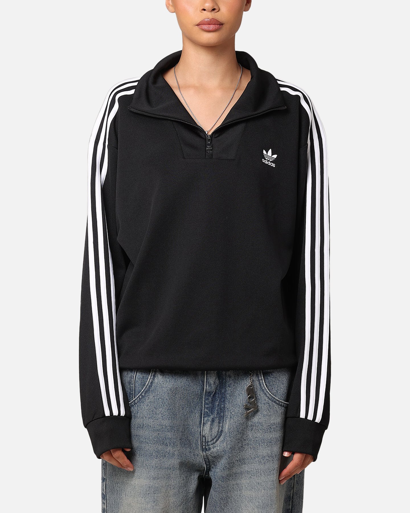 Adidas Funnel Neck Track Jacket for Men - Black Athletic Running Jacket with Zipper Pockets | Perfect for Gym, Jogging & Outdoor Sports