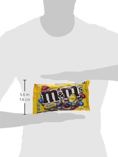 M&M's Peanut Chocolate Candy - 11.4 oz Bag of Milk Chocolate Peanuts in Colorful Candy Shell - Perfect for Halloween, Parties, Movie Nights & Office Snacks