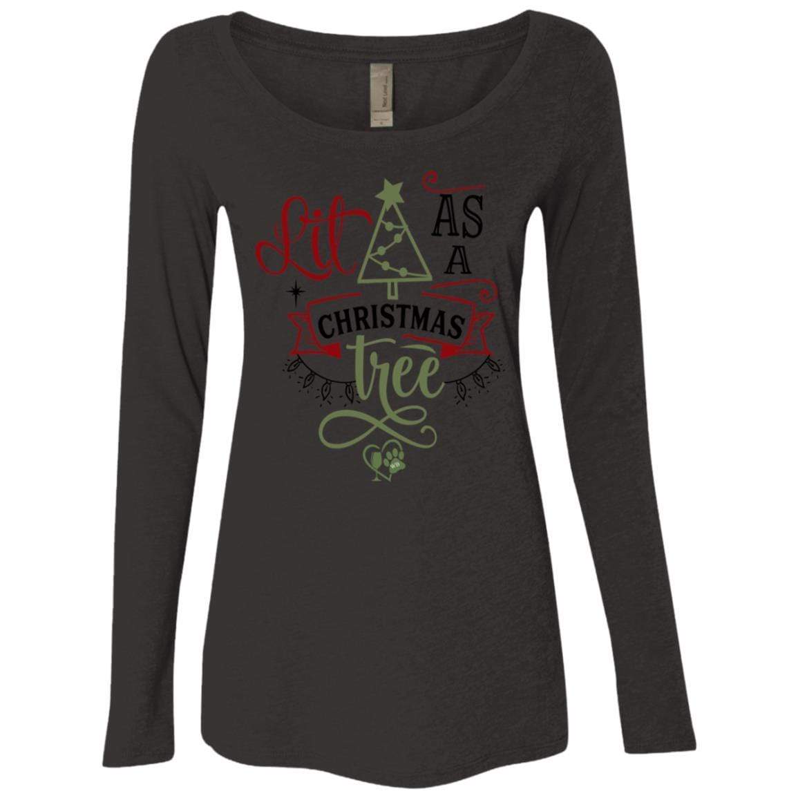 WineyBitches.Co Women's Long Sleeve Scoop Neck Tri-Blend T-Shirt - Soft & Comfortable for Casual Wear, Lounging, and Everyday Outfits