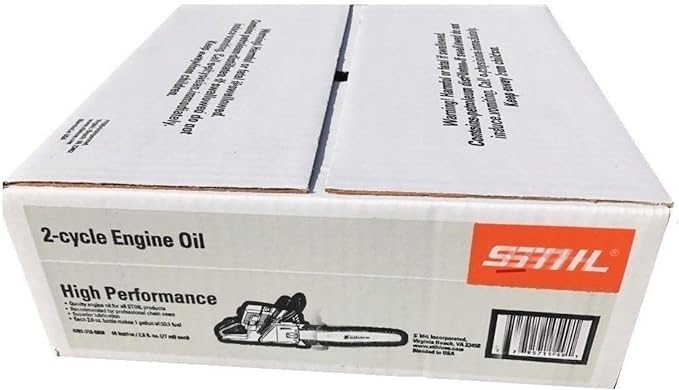 High Performance 2-Cycle Engine Oil Mix - 1 Gallon (48 Bottles Case) | STIHL OEM Replacement | Ideal for Chainsaws, Trimmers & Outdoor Power Equipment