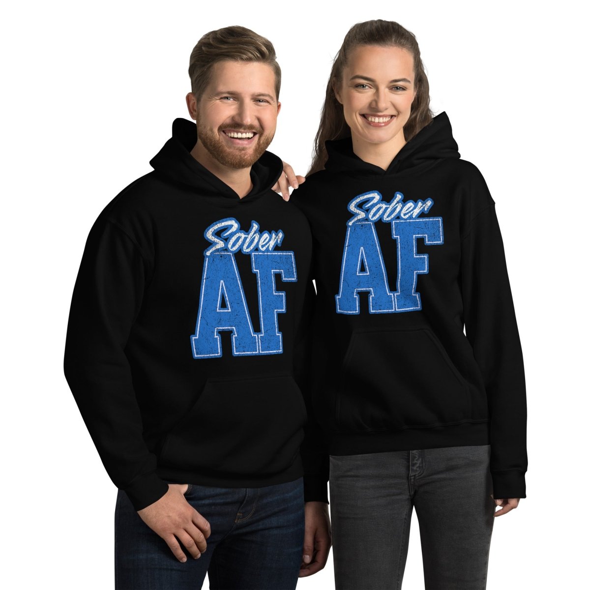 Sober AF Collegiate Unisex Hoodie - Comfortable Pullover Sweatshirt for Men & Women | Perfect for College, Gym & Casual Wear