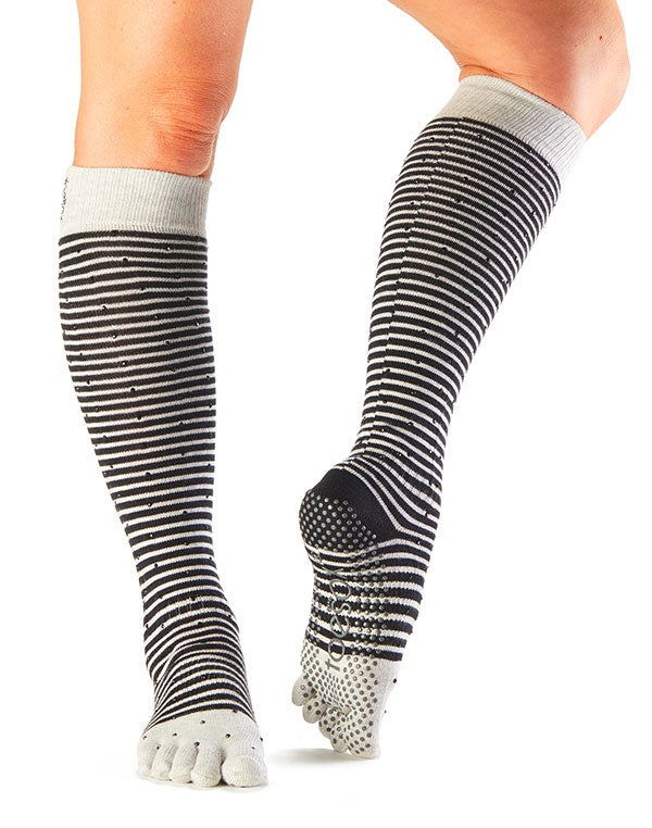 ToeSox Scrunch Knee High Grip Socks - Non-Slip Yoga, Pilates & Dance Socks for Women - Perfect for Barre, Ballet & Workout - Breathable & Comfortable
