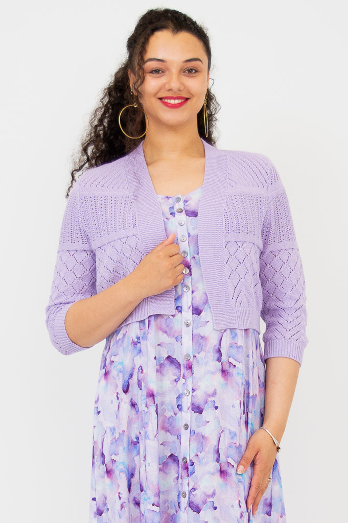 Soft Lavender Cotton Sweater for Women | Cozy Aldi Knit Pullover | Perfect for Casual Wear & Fall Layering