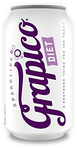 Grapico Diet Sparkling Grape Soda - Low Calorie Grape Flavored Soda - 12 Pack of 12 oz Cans - Perfect for Parties, Picnics & Healthy Refreshment