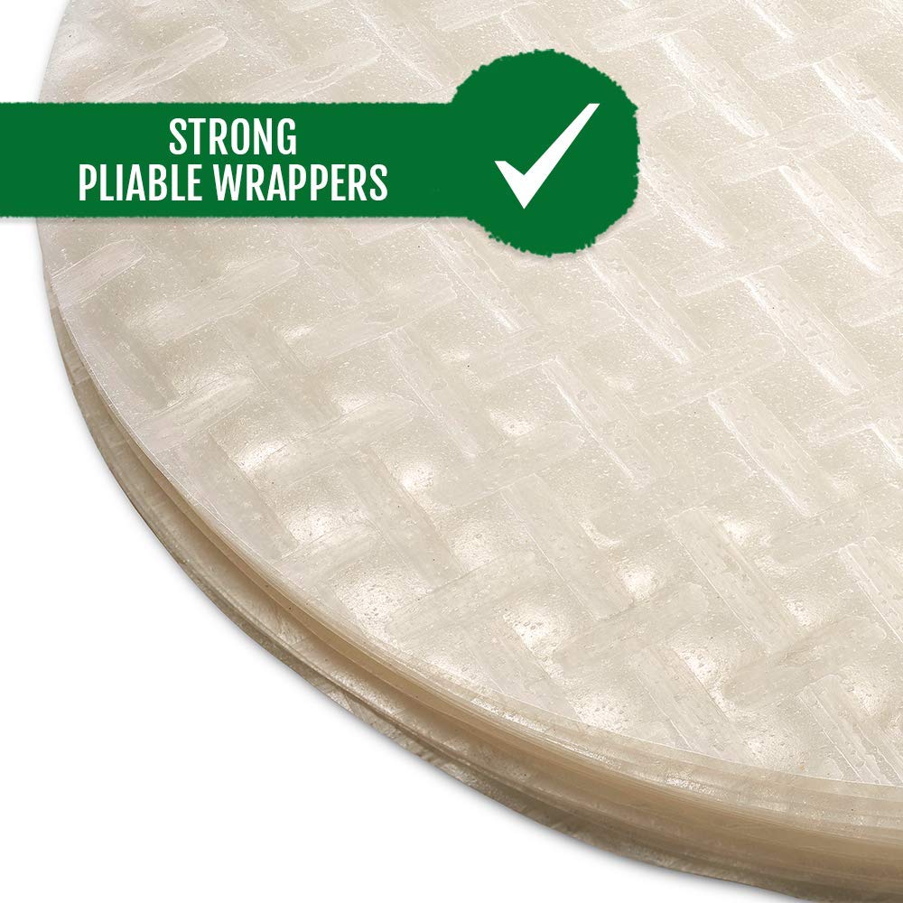 Premium Round White Rice Paper Wraps 3-Pack | Non-GMO, Gluten-Free, Vegan & Paleo Friendly | Perfect for Spring Rolls, Dumplings & Asian Cuisine | Kosher Certified for Passover Kitniyot | Ideal for Home Cooking, Meal Prep & Healthy Snacking
