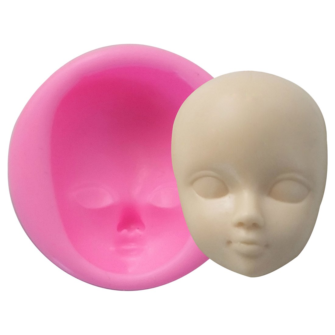Carunke Fondant Decoration Molds - Candy & Chocolate Clay Molds for Girl Face Cake Decorating - Perfect for Birthday Parties, Wedding Cakes, and DIY Baking Projects