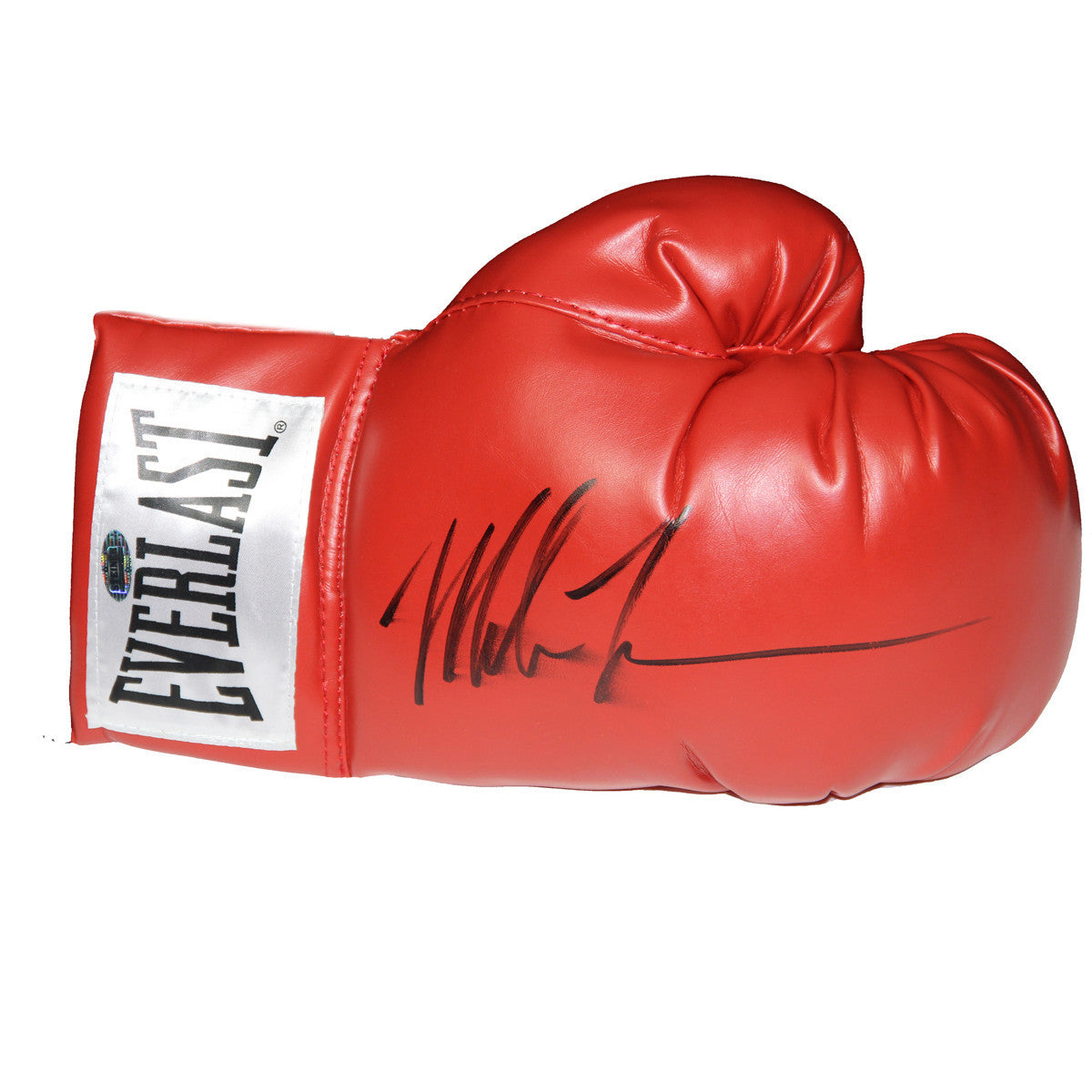 Authentic Mike Tyson Signed Boxing Glove with White Everlast Patch - Collectible Memorabilia for Boxing Fans & Sports Enthusiasts - Perfect for Display in Man Cave, Sports Bar, or Gift for Boxing Lovers