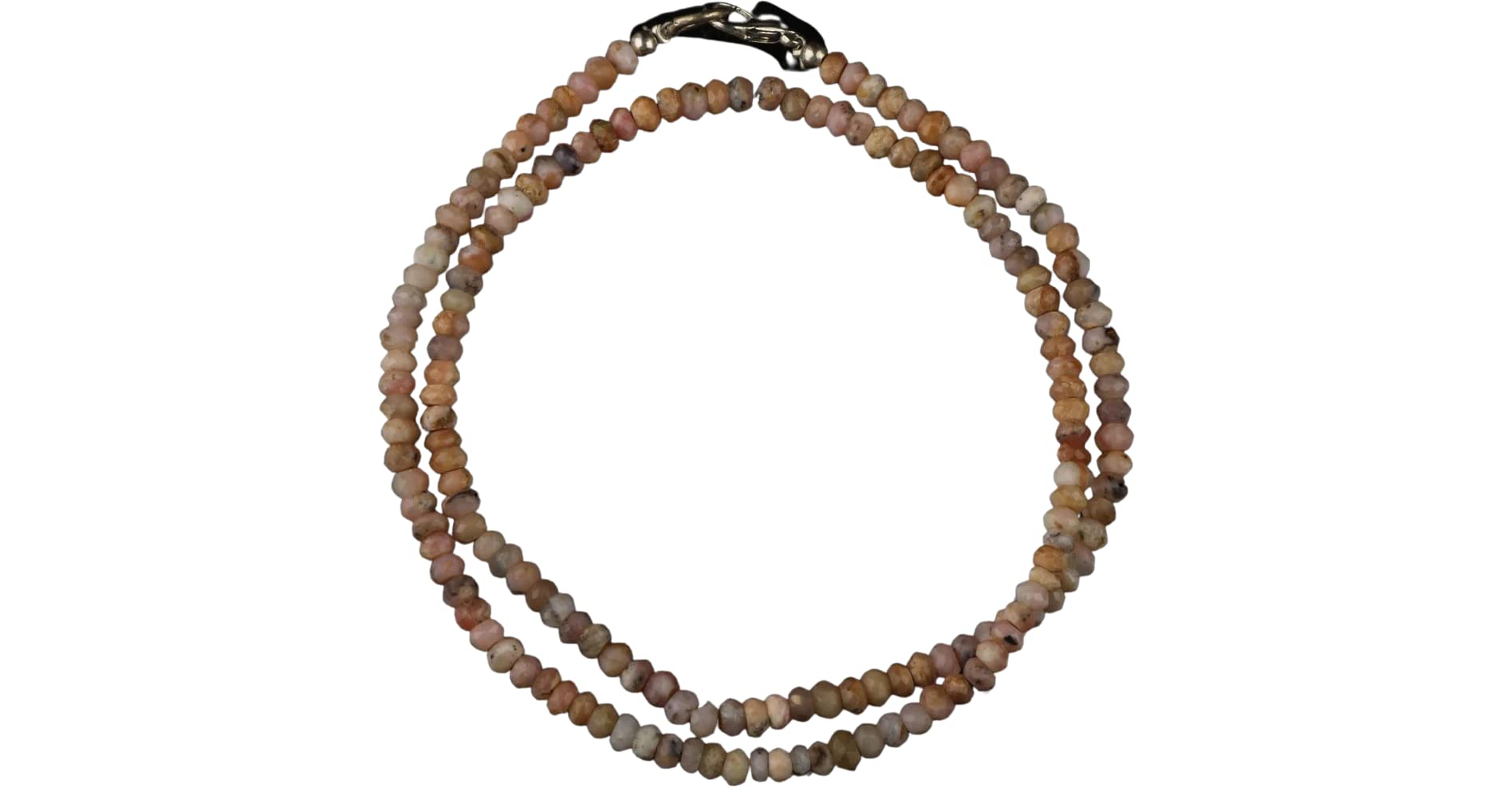 Shree Narayani 4-5mm Faceted Pink Opal Rondelle Beaded Necklace for Women | Elegant Jewelry Gift for Mom, Sister & Wife | Perfect for Weddings, Parties & Special Occasions | Wholesale Opal Beads