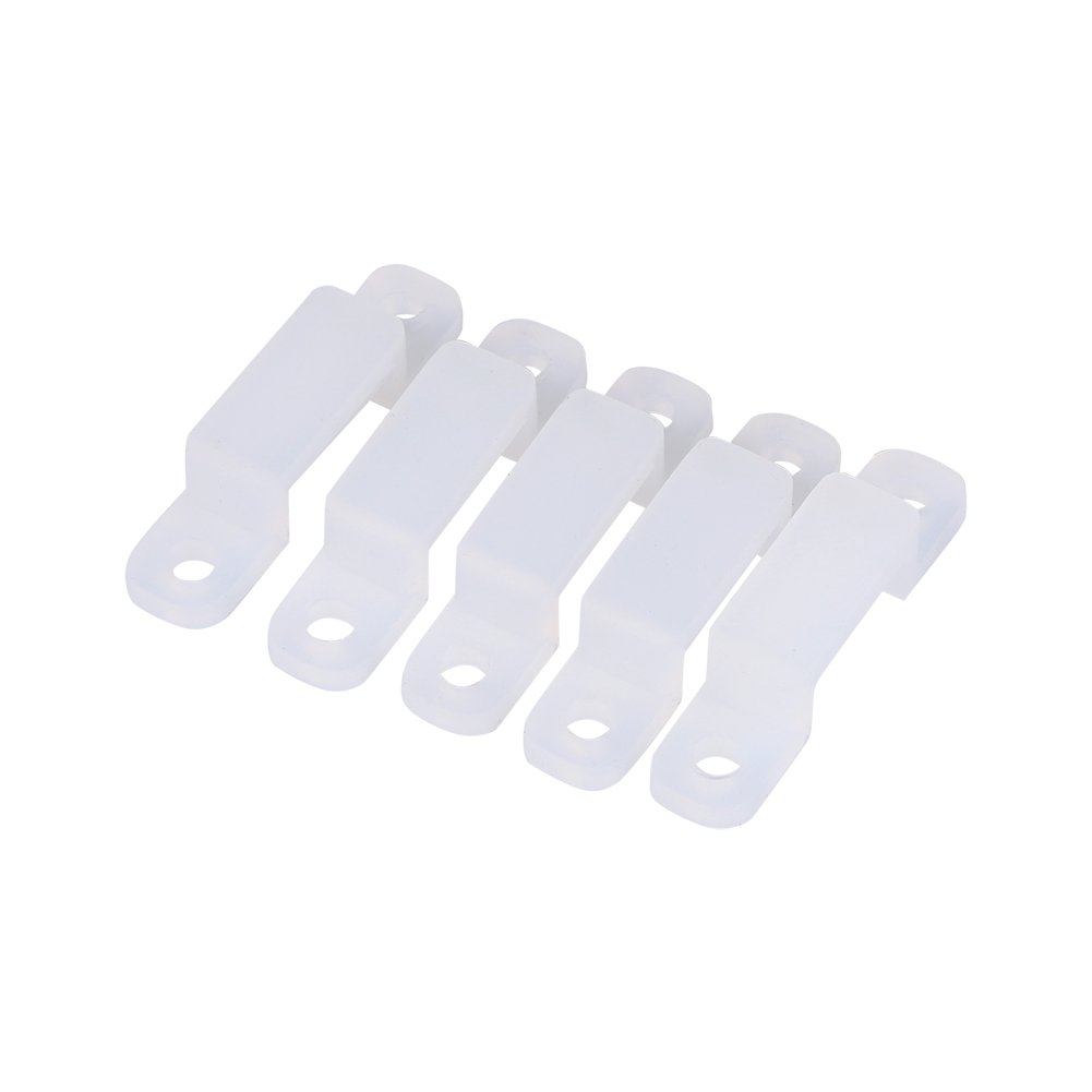 8mm Waterproof Silicone Holder Clip for 3528 5050 1210 RGB LED Strip Mounting - Secure Fixing Clips for 10mm LED Light Strips - Durable Watertight Mounting Brackets (Pack of XX) - Perfect for Home, Kitchen, Bedroom, and Outdoor LED Lighting Projects