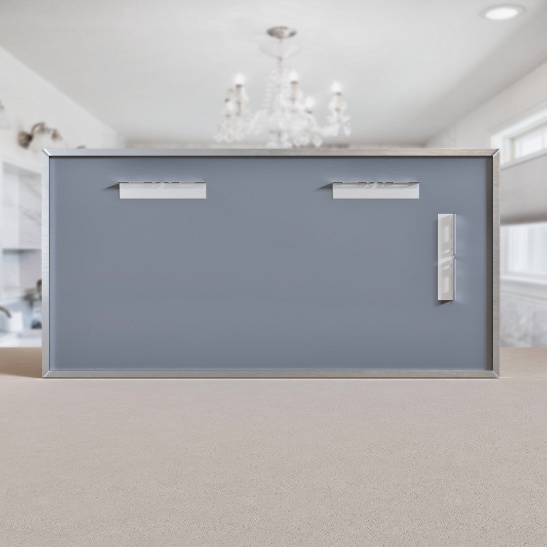 Eviva Vista 72 x 30 Inch Rectangular Brushed Nickel Metal Framed Wall Mirror - Perfect for Bathroom, Bedroom, or Entryway Decor