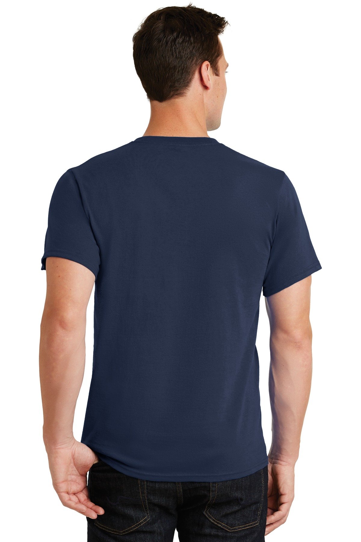Port & Company PC61 Navy XL Men's Comfort Fit T-Shirt - Soft Cotton Crewneck Tee for Casual Wear, Work Uniforms & Everyday Basics