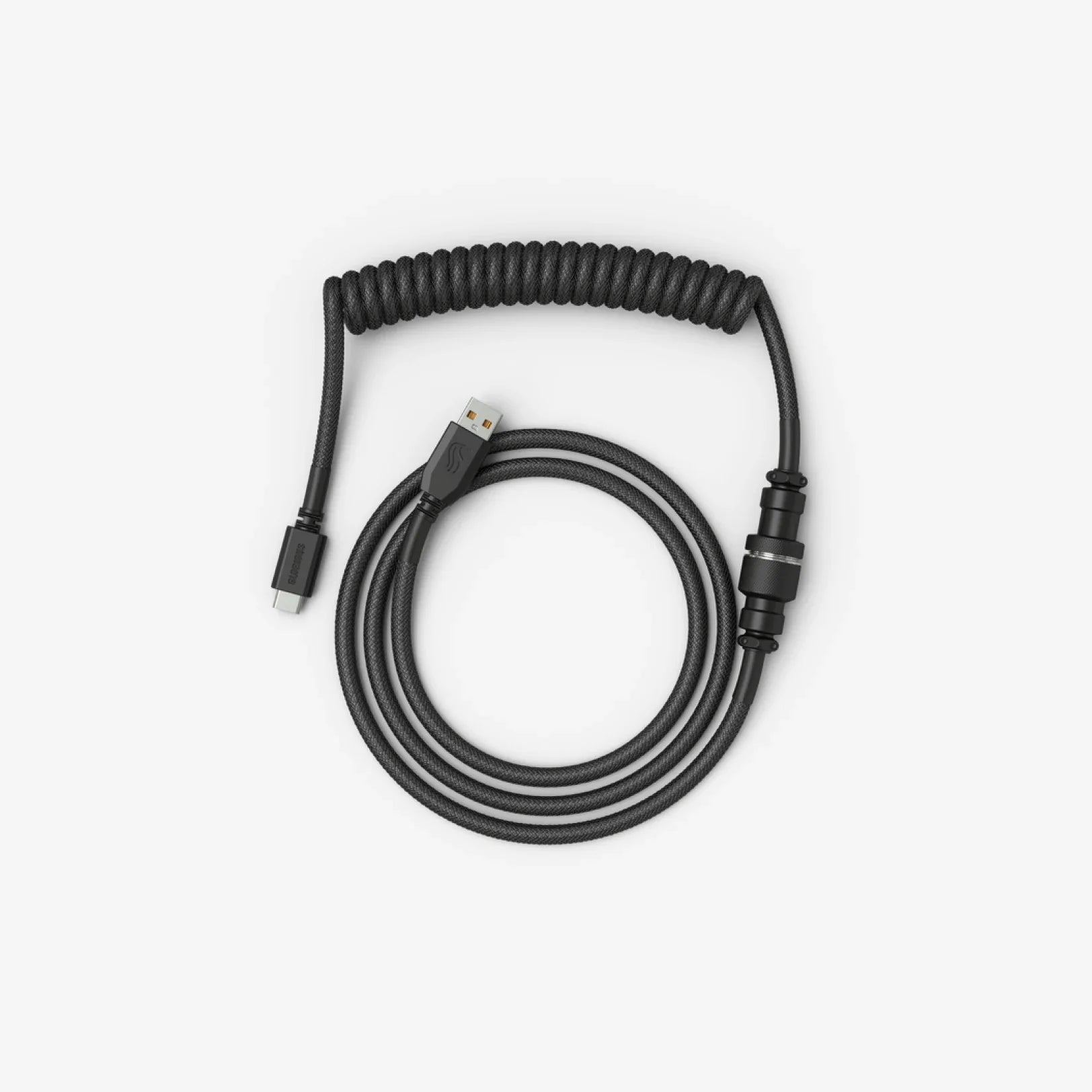 Premium Coiled USB Cable for Mechanical Keyboards - Aviator Connector, Durable & Tangle-Free - Perfect for Gaming, Typing & Office Workspaces