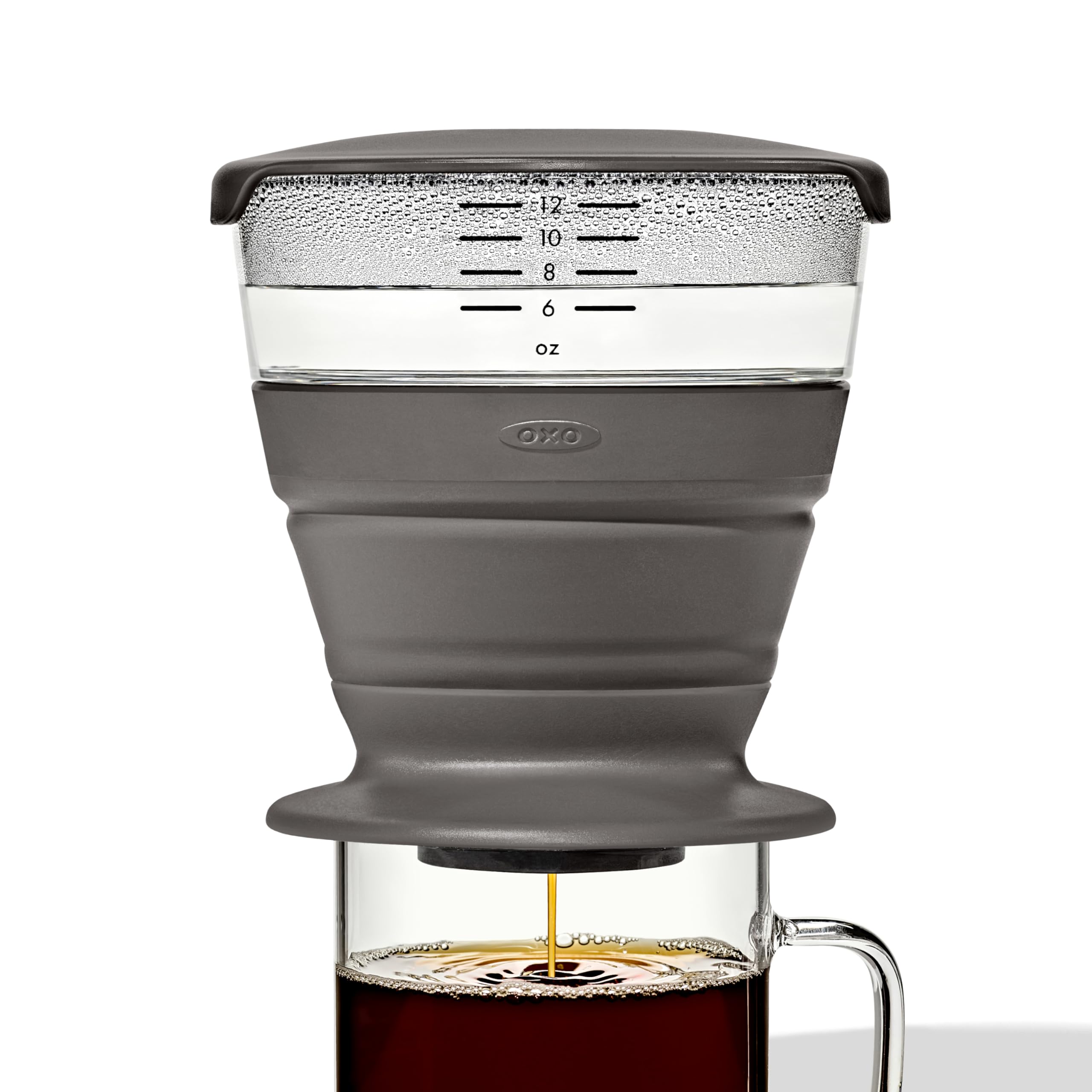 OXO Brew Collapsible Pour-Over Coffee Maker with Storage Case - Portable Drip Coffee Brewer for Travel, Camping & Office Use