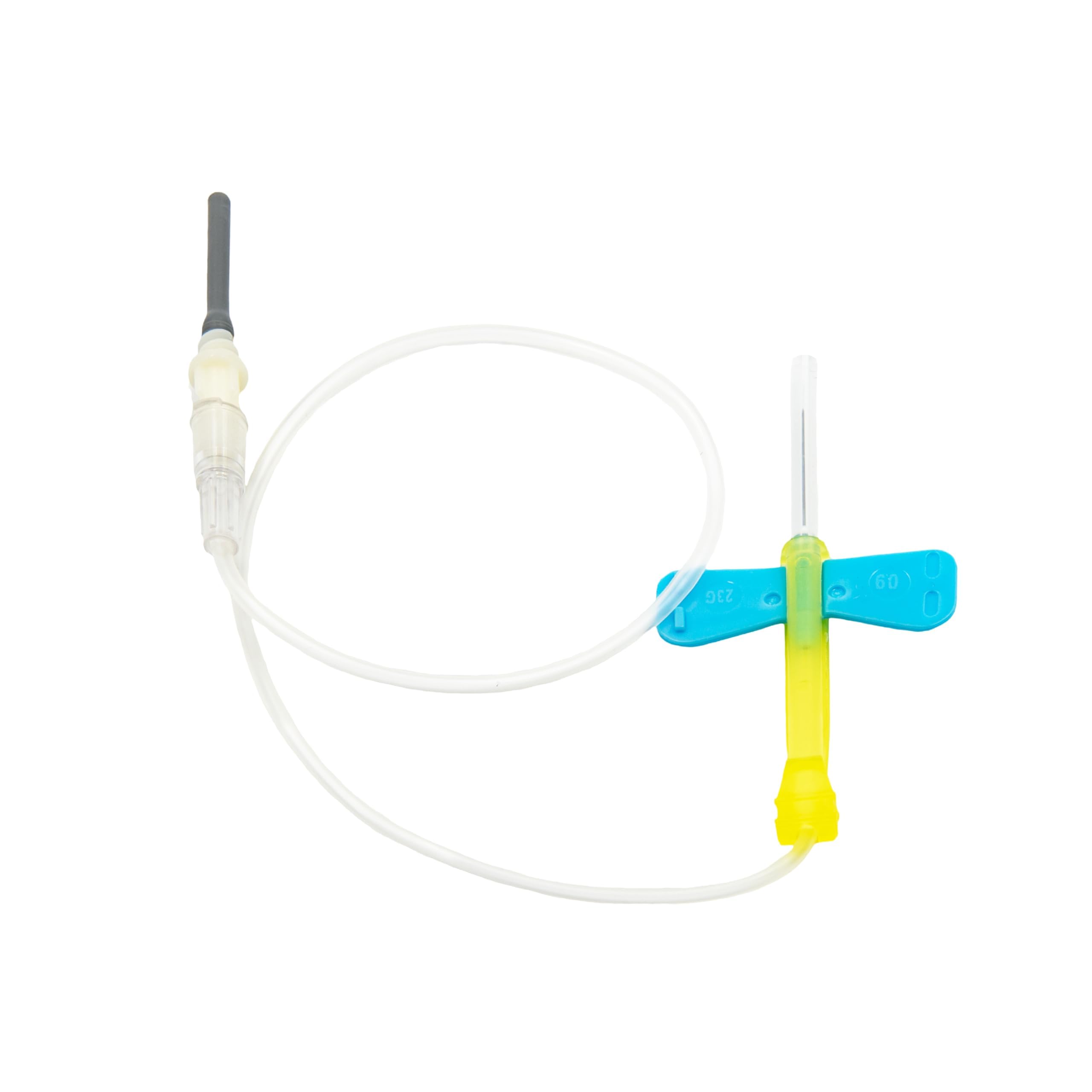 23G Butterfly Needle with Luer Lock Adapter - Box of 100 PCS - Ideal for IV Therapy, Blood Draw & Infusion Procedures