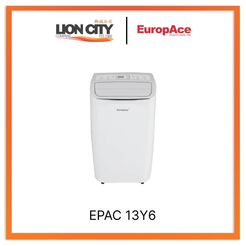 EuropAce Epac13Y6 13,000 BTU Portable Air Conditioner - Compact Cooling for Bedrooms, Offices & Small Spaces