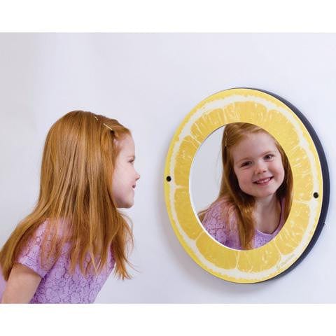 Stylish Citrus Round Wall Mirrors - Decorative Home Decor for Living Room, Bedroom & Bathroom - Perfect for Vanity, Entryway & Interior Design