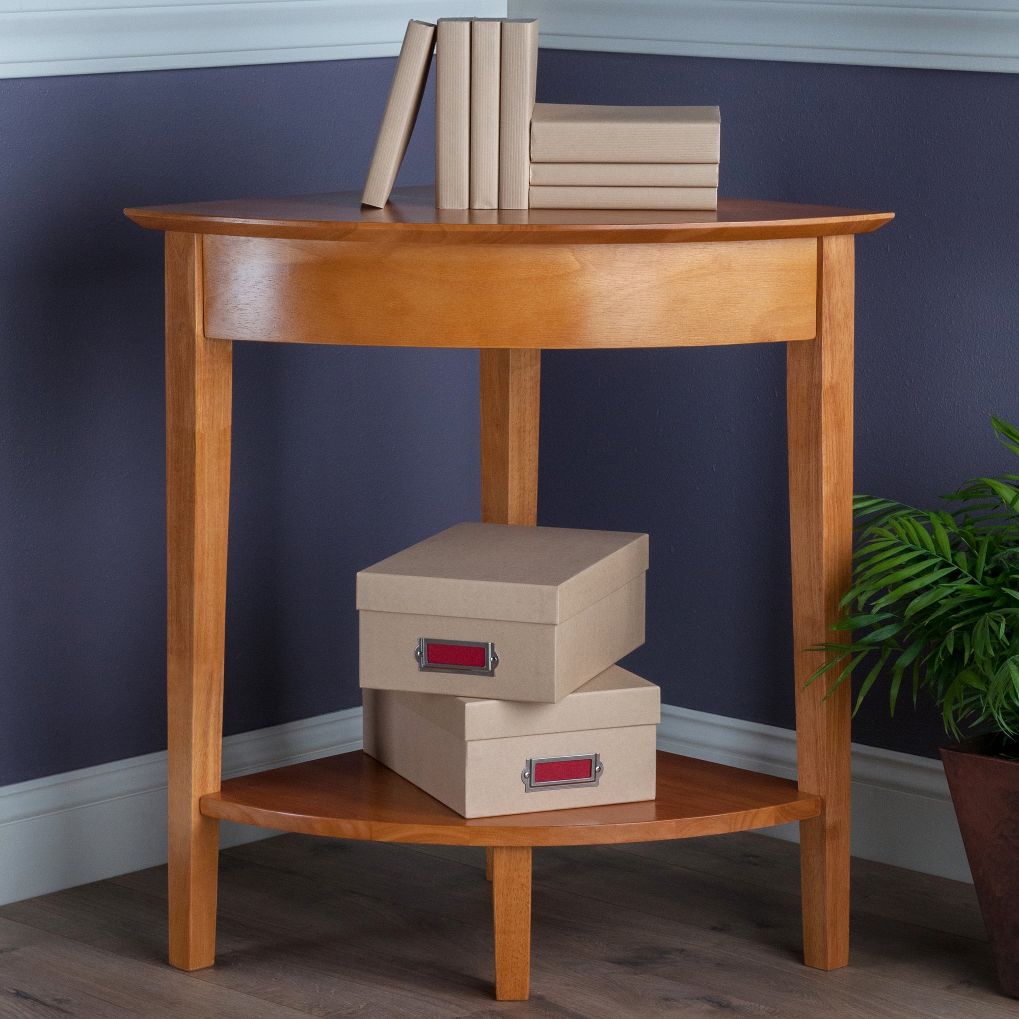 Winsome Studio 20-Inch Honey Finish Home Office Desk - Perfect for Small Spaces, Remote Work & Study