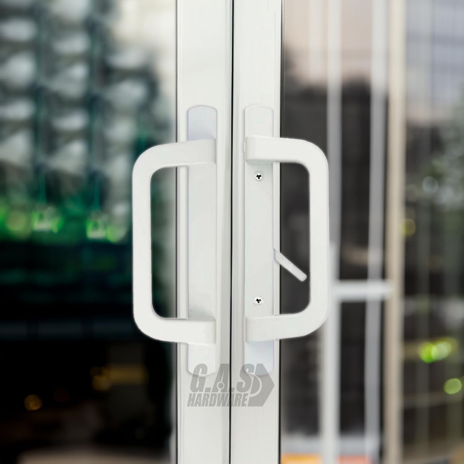 Premium PGT Sliding Glass Door Handle Kit - White, 8-12 Inch Adjustable | Durable Replacement for Patio, Balcony & Shower Enclosures