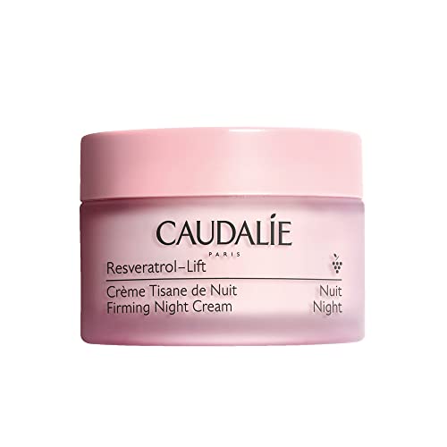 Caudalie Resveratrol-Lift Firming Night Cream - Anti-Aging Moisturizer with Resveratrol, Hyaluronic Acid & Vegan Collagen - 1.7oz for Wrinkles & Fine Lines - Perfect for Nighttime Skincare Routine