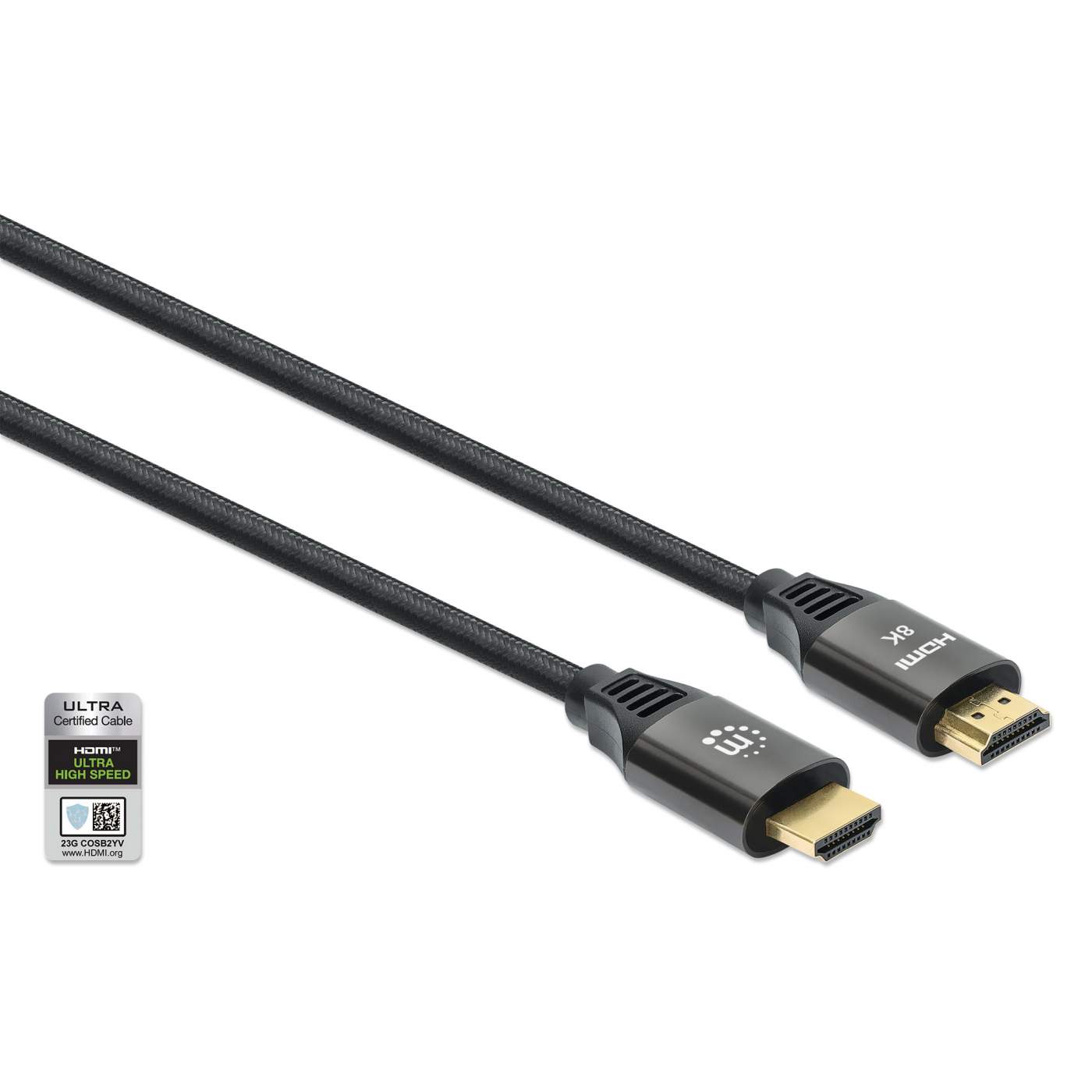 8K@60Hz Certified Ultra High Speed HDMI Cable with Ethernet - 2m (7ft) 4K 120Hz HDR for Gaming, Home Theater & 8K TV Setup