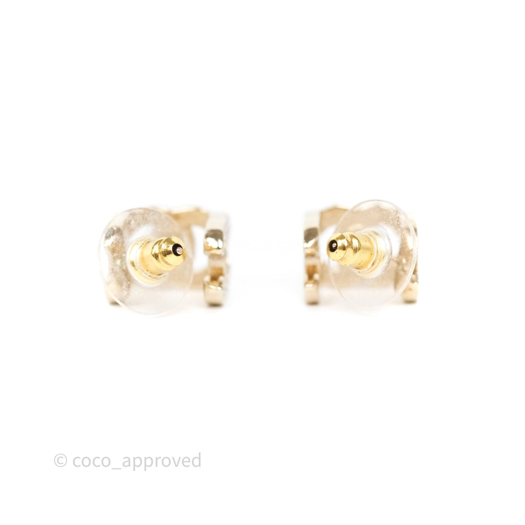 Chanel CC Crystals Square Earrings Gold Tone 23B - Luxury Fashion Jewelry for Women, Perfect for Parties, Weddings & Special Occasions