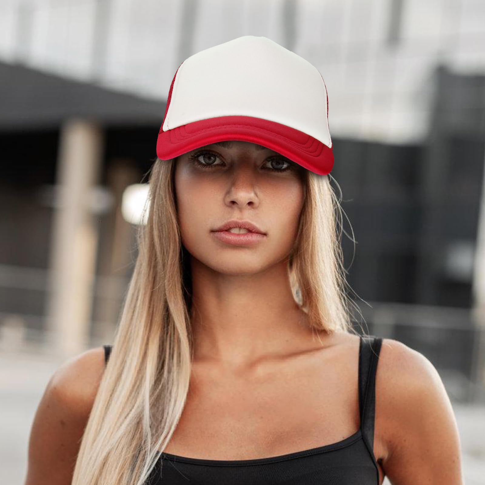 Ultrafun 10 Pack Blank Trucker Hats - Bulk Sublimation Mesh Baseball Caps for Men & Women - Adjustable Snapback for Sports, Outdoor Activities & Custom Printing