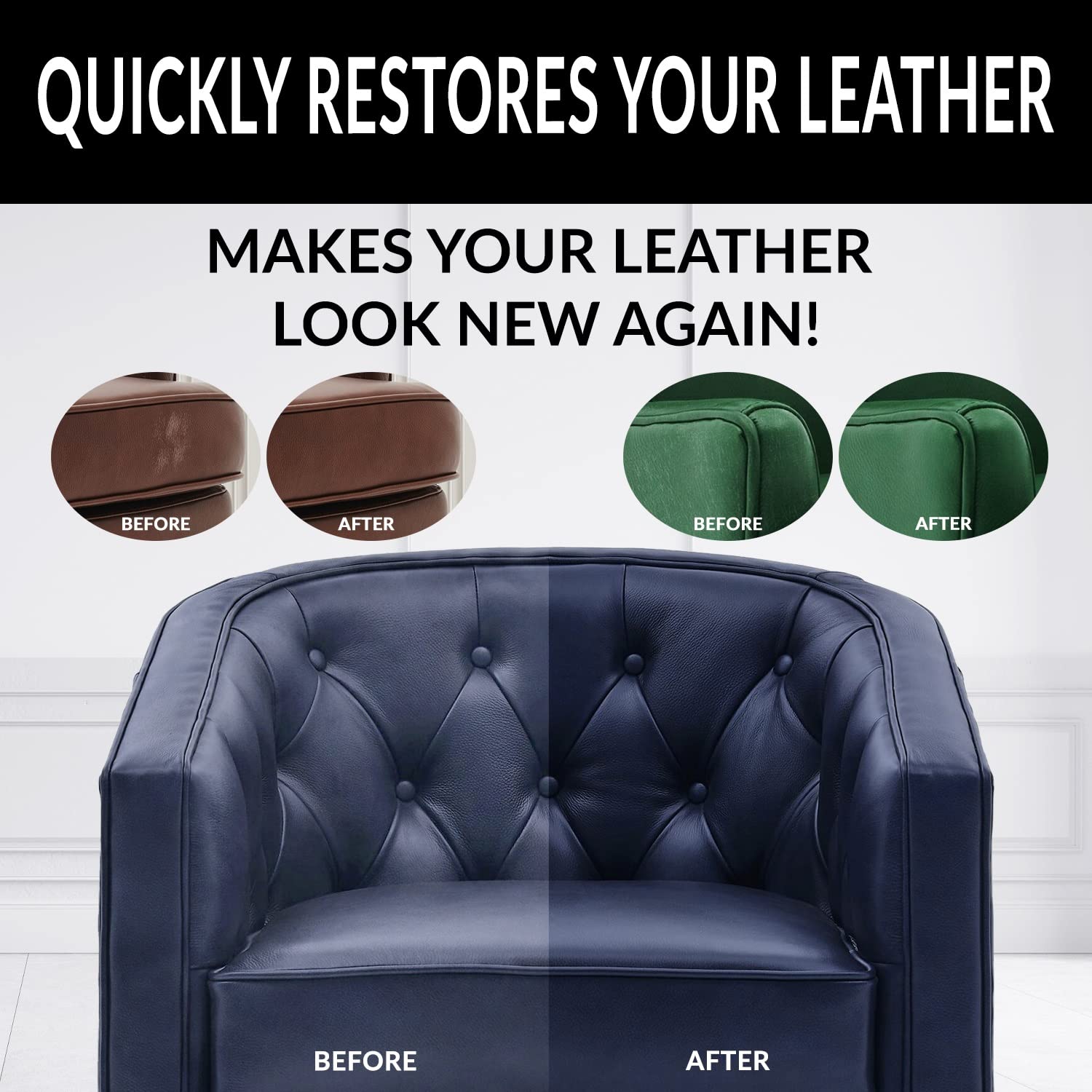 MALVIANI Leather Repair Color Restorer - Dark Silk Beige (1 oz) - Restores & Repairs Furniture, Couch, Car Seats, Purse & Sofa - Perfect for Home, Office & Auto Leather Care